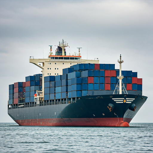 Cargo ship close-up